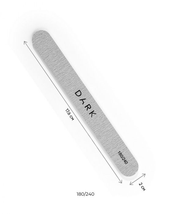 DARK set of files - oval on foam grey, 25 pcs (180/240 grit)