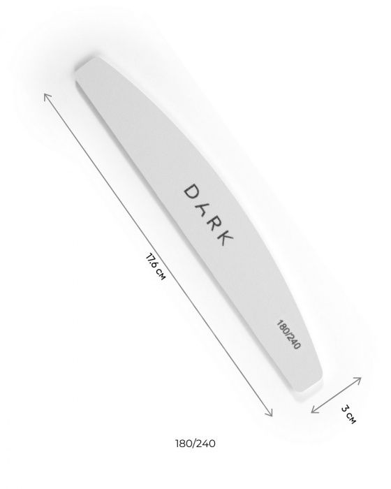 DARK file - half-circle on white foam, 25pc (180/240 grit)