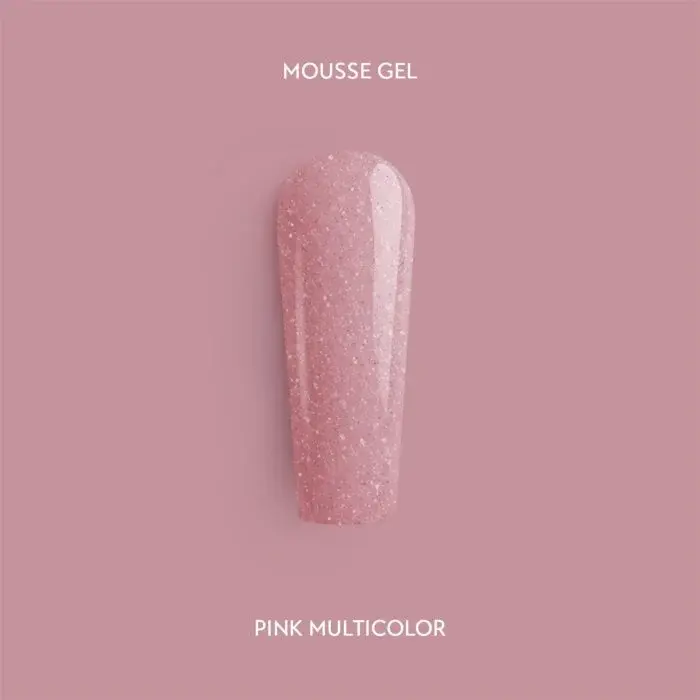 Indigo Pink Multicolor Mousse Gel - self-leveling jelly - 15 G