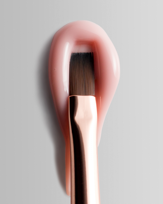 Thumbnail: DARK double-sided brush beige (liner 11 mm + flat square gel 9 mm)