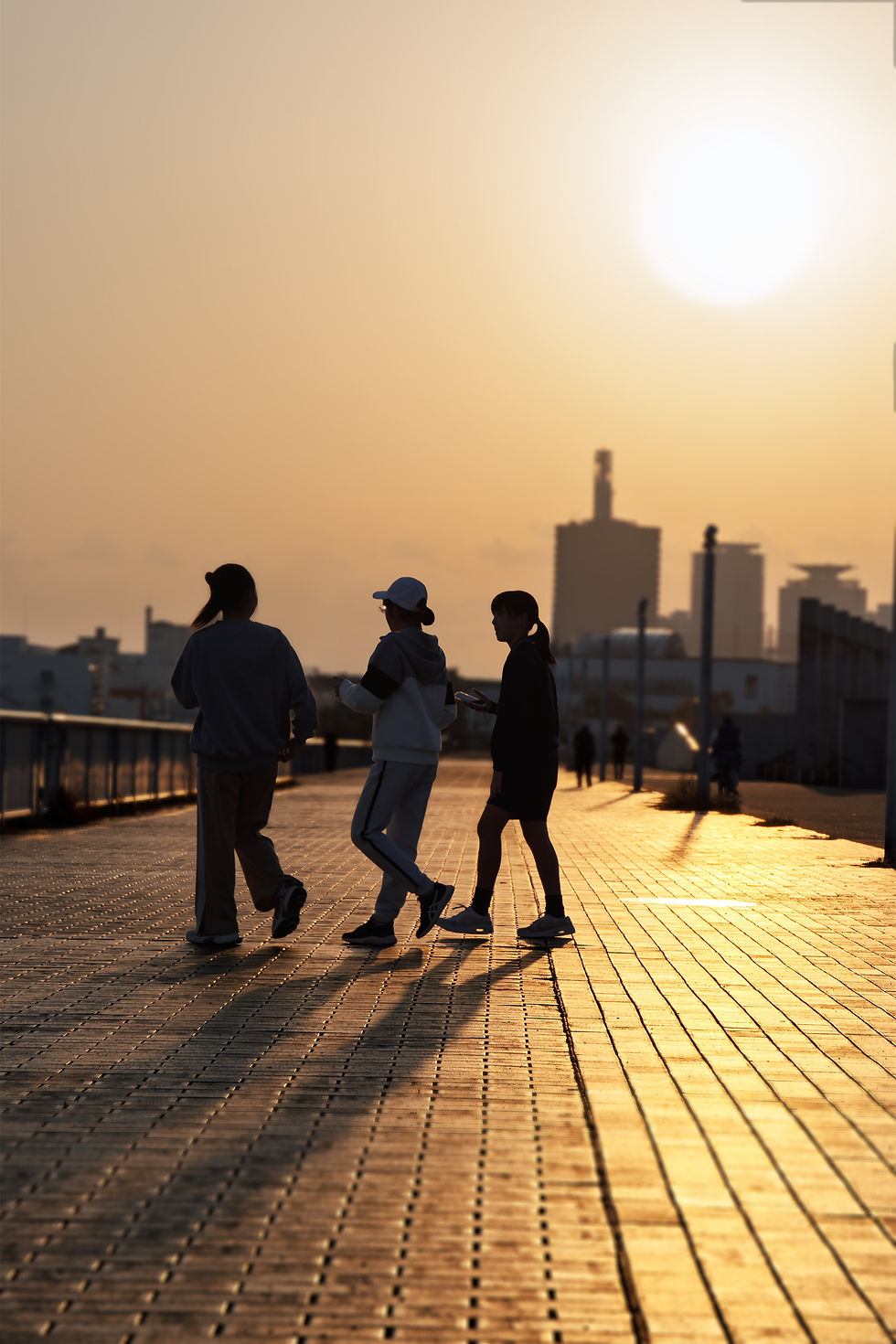 夕日の三人組