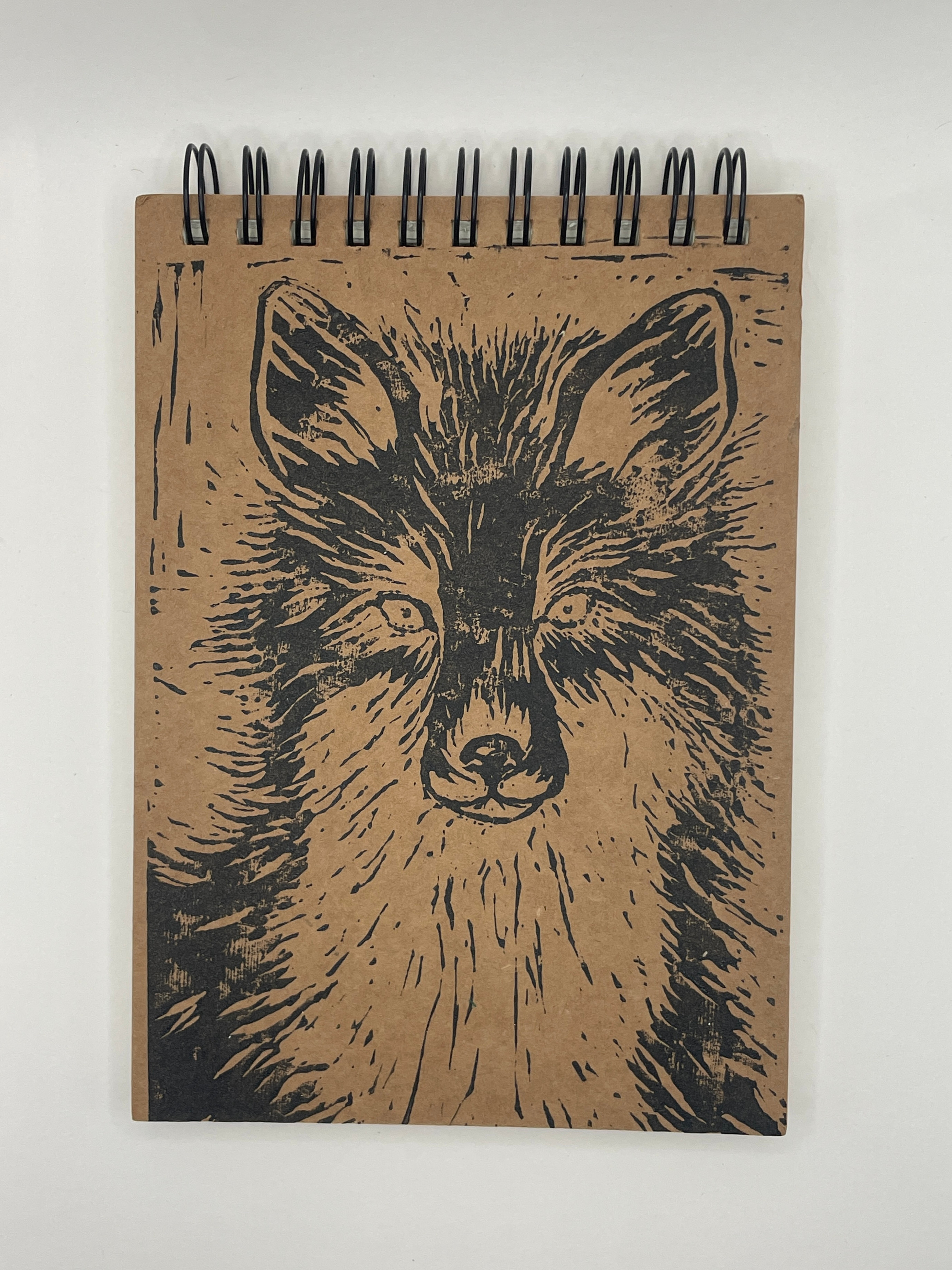 Lino Print Fox A6 Sketchbook