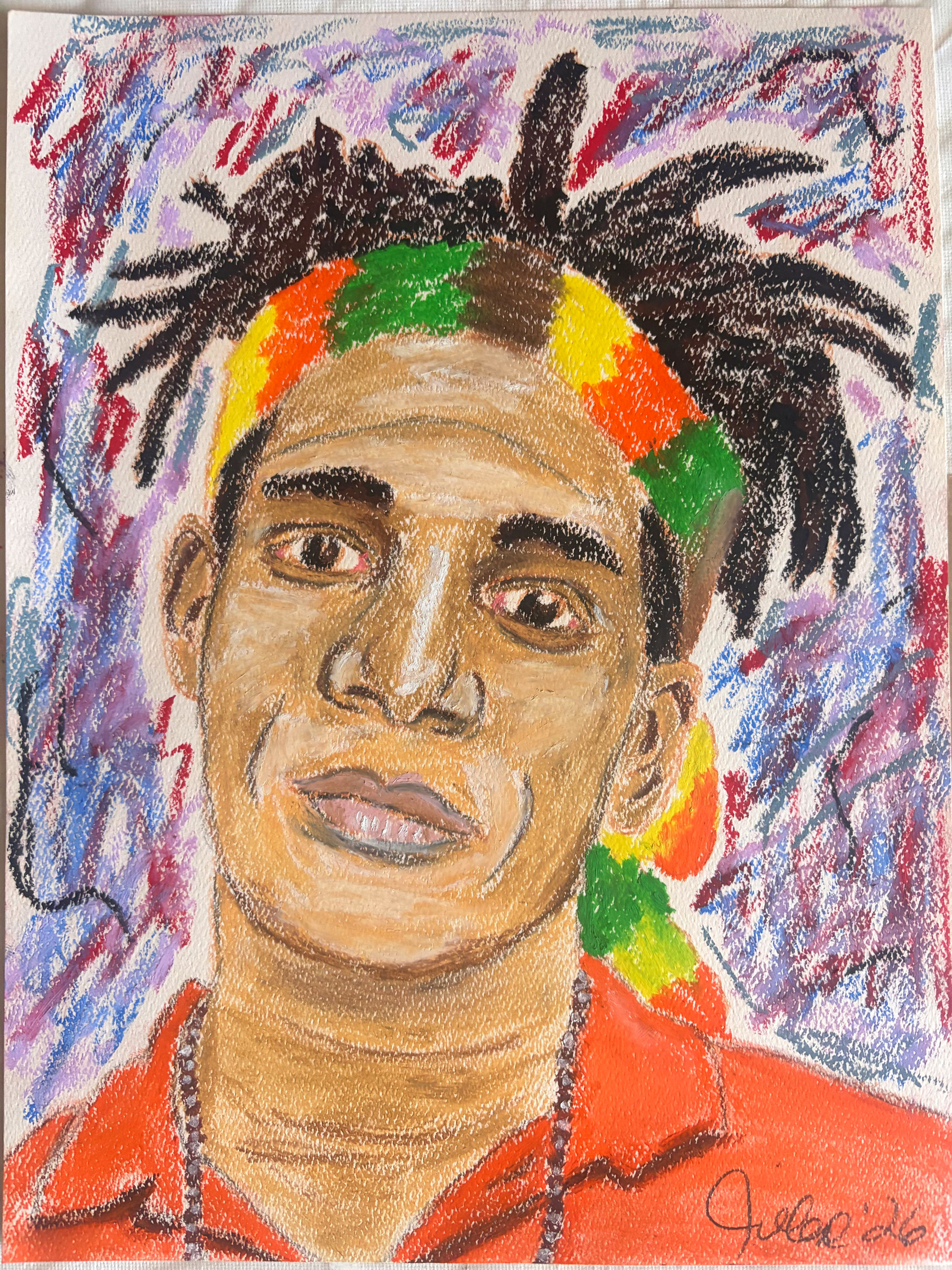 EXPRESSIONISM 9X12 JEAN-MICHEL BASQUIAT ORIGINAL SIGNED OIL PASTE