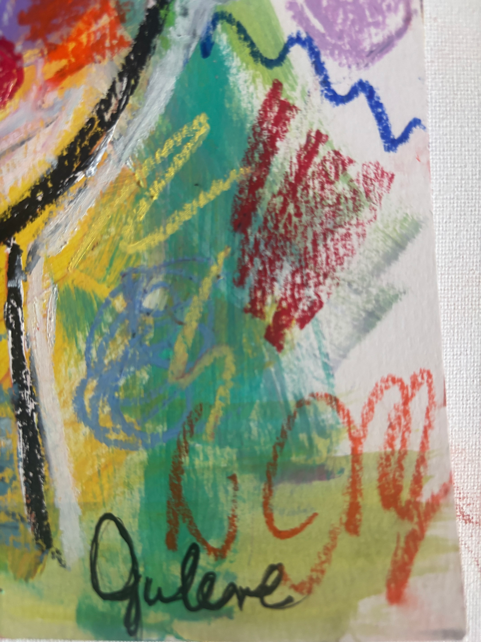 Thumbnail: Boy Wonder - Original Signed Mixed Media Abstract Expressionism