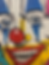 Thumbnail: Radiant Jester: Original Painting  Portrait Clown Acrylic 11x14 Home Office