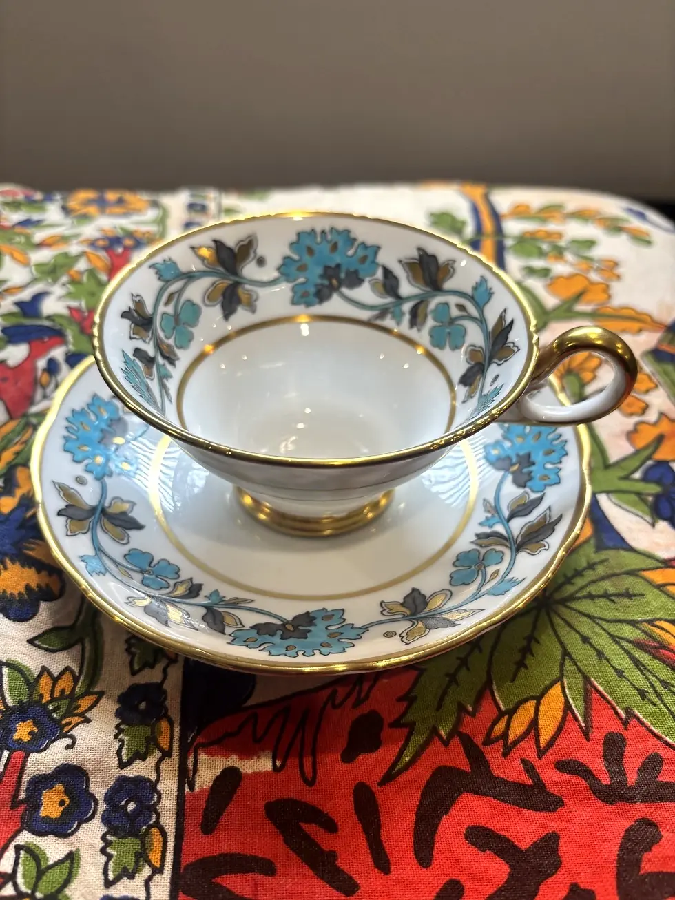 Thumbnail: Ye Olde English Grosvenor China Jackson & Gosling Teacup and Saucer 8144 M