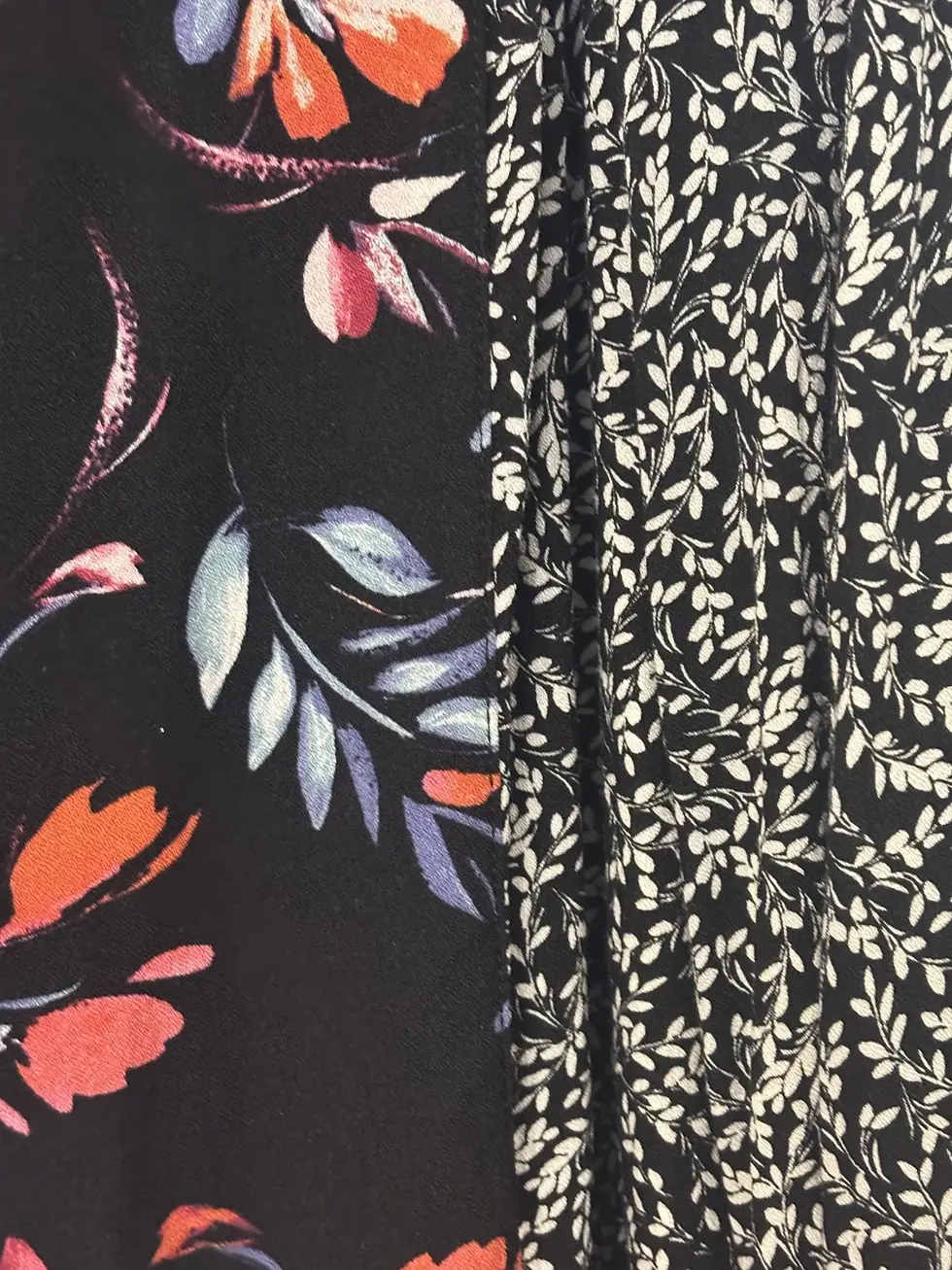 Thumbnail: AGB Mixed Floral Print Boho Blouse - 1X