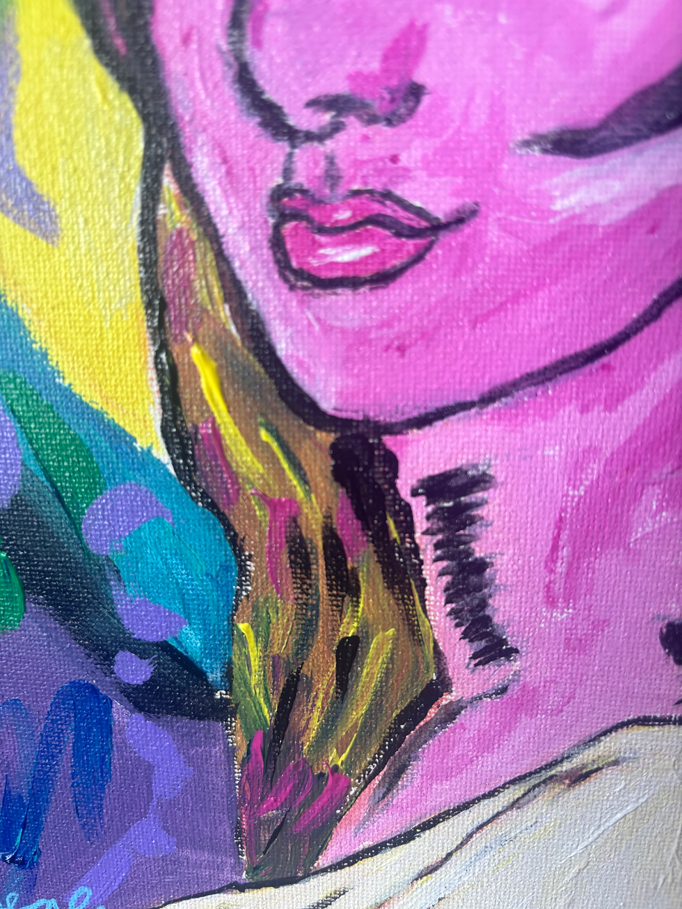 Thumbnail: Aphrodite: Original Painting Goddess of Love Acrylic 11x14 Office Home Decor