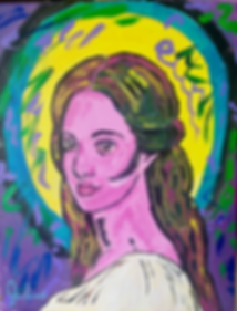 Aphrodite: Original Painting Goddess of Love Acrylic 11x14 Office Home Decor