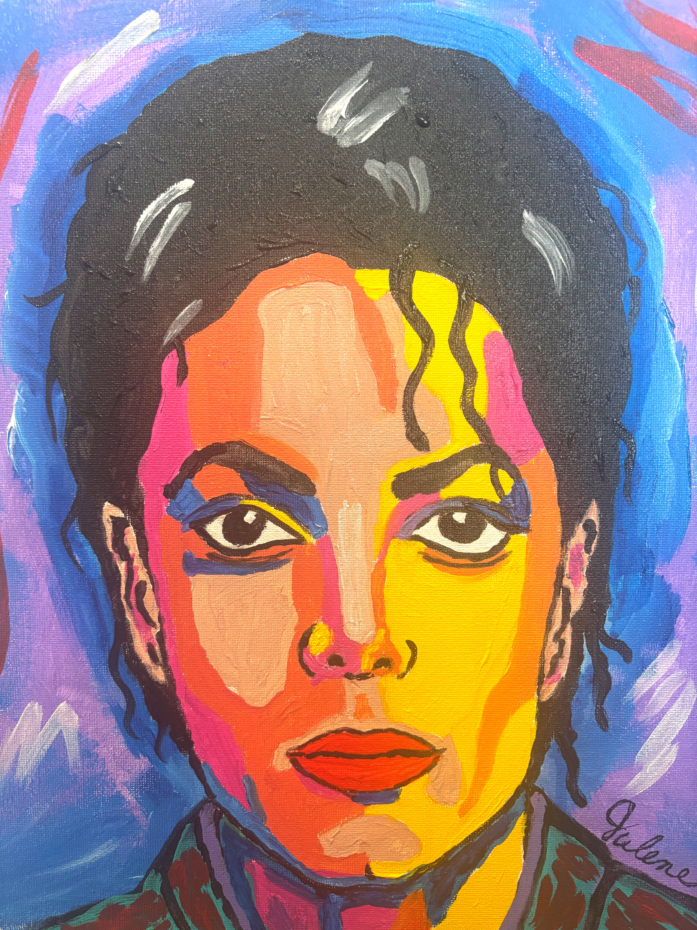 Original Painting Portrait Michael Jackson Acrylic 11x14 Home Office