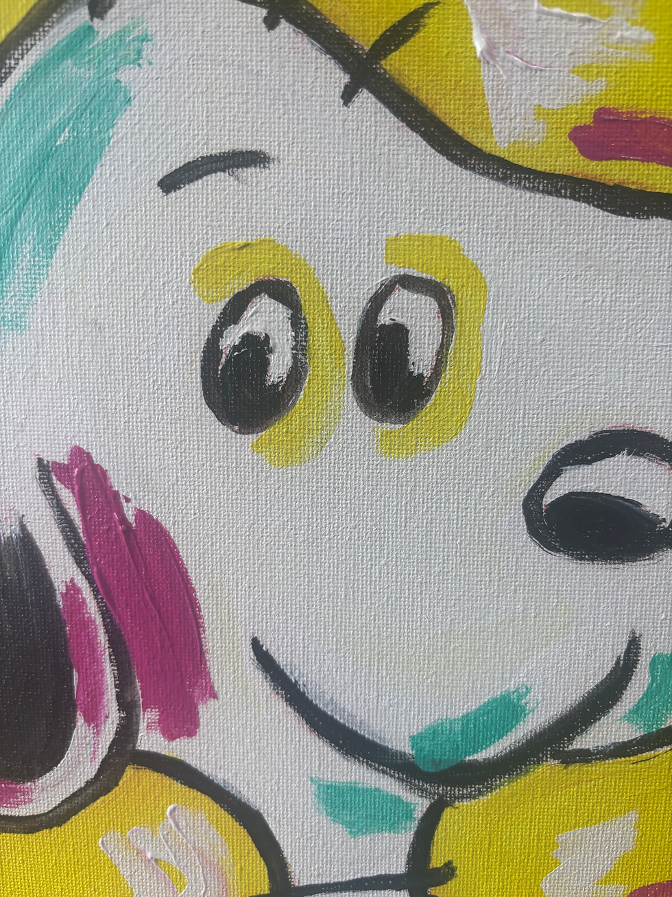 Thumbnail: Expressive Cartoon: Original Painting  Acrylic 11x14 Home Decor
