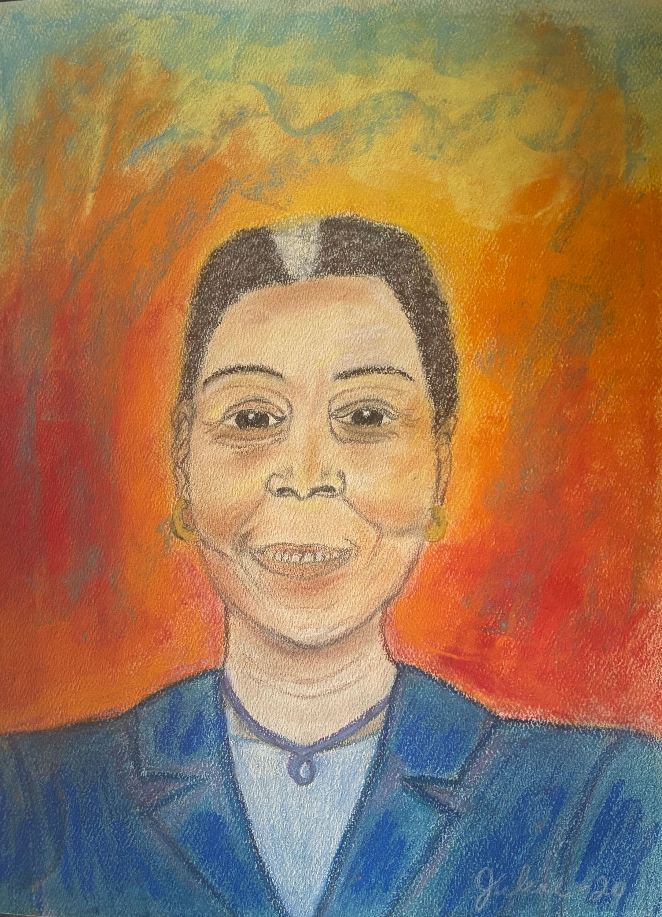 Pastel Painting of Ursula Burns