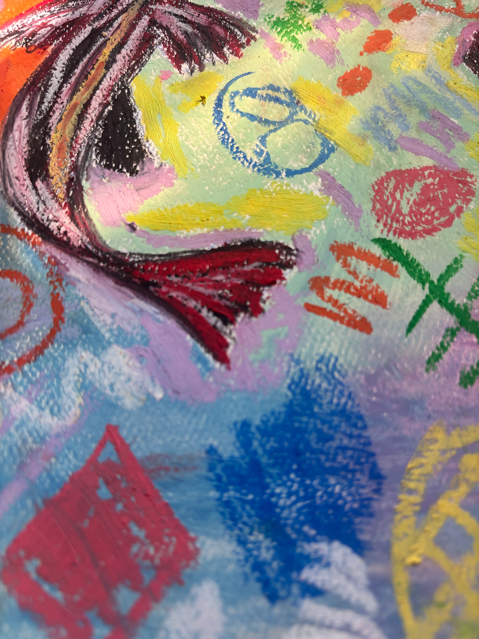 Thumbnail: Tides of Chaos- Original Signed Oil Pastel Abstract Expressionism
