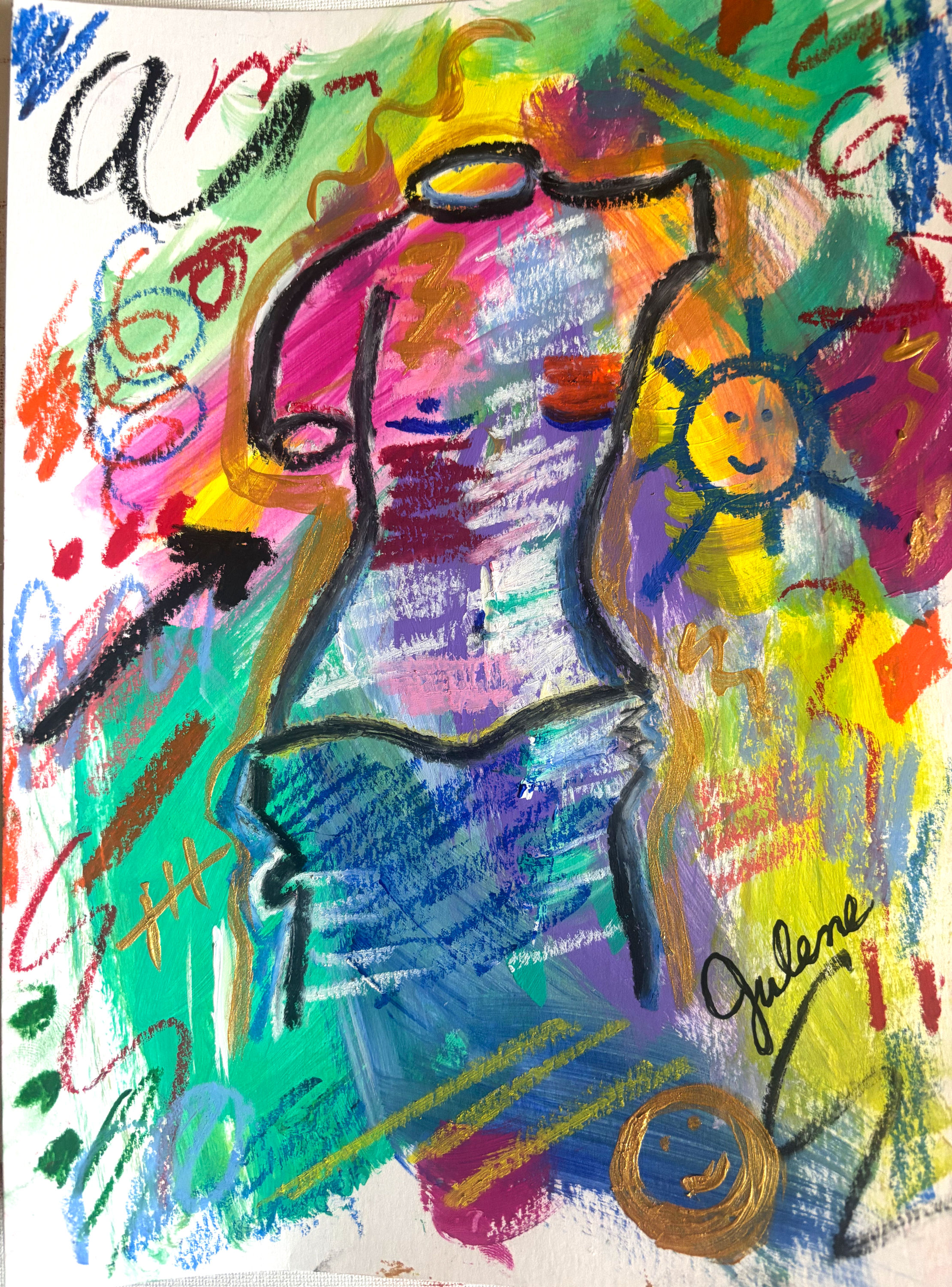 Happy Days - Original Signed Mixed Media Abstract Expressionism