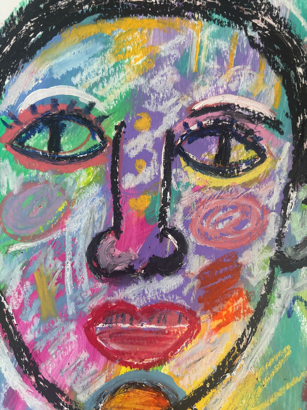 Thumbnail: Boy Wonder - Original Signed Mixed Media Abstract Expressionism