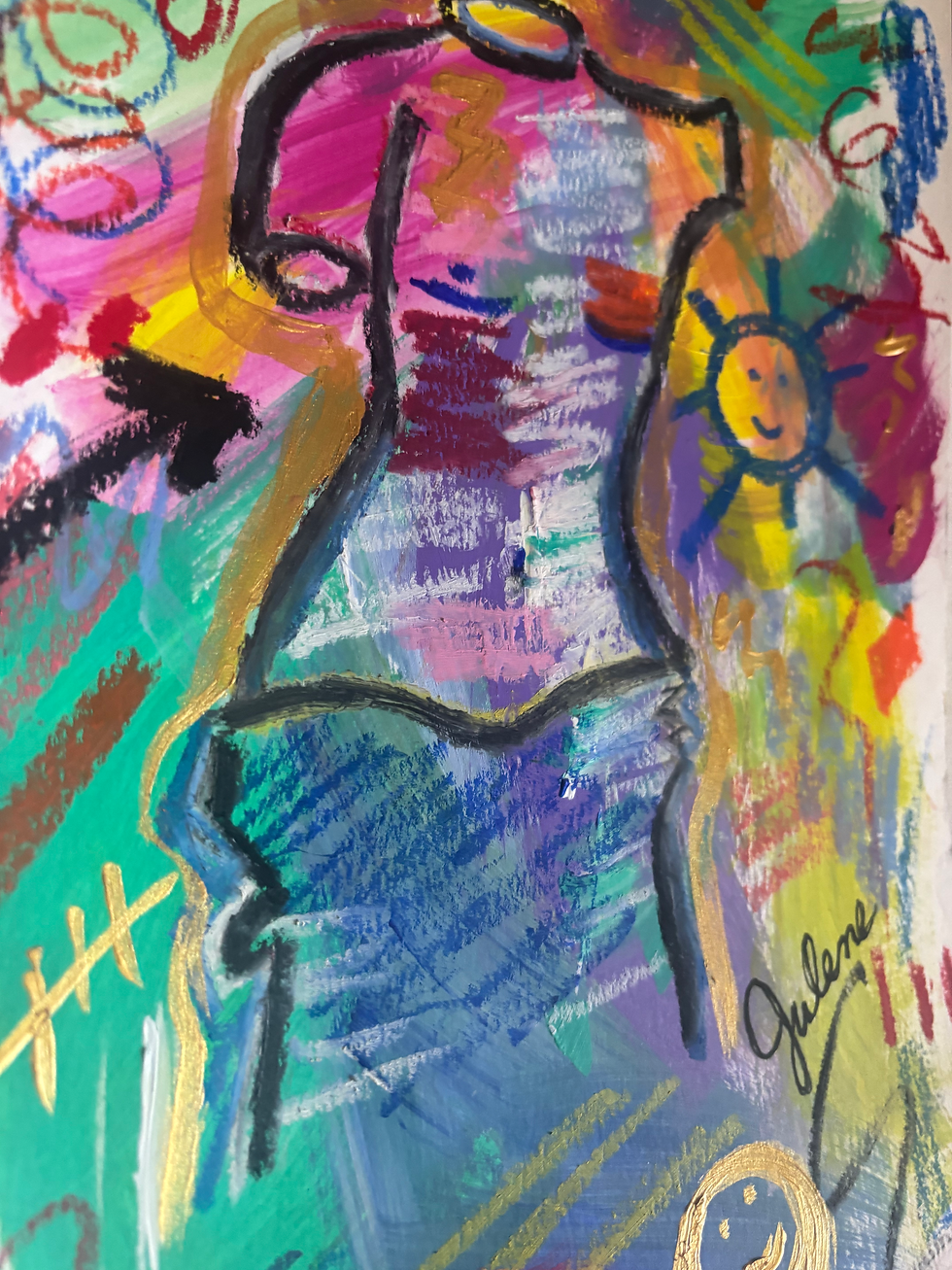 Thumbnail: Happy Days - Original Signed Mixed Media Abstract Expressionism