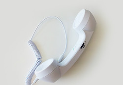 White Landline Earpiece