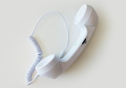 White Landline Earpiece