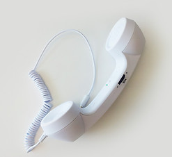 Blanc Oreillette Téléphone fixe