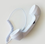 Blanc Oreillette Téléphone fixe