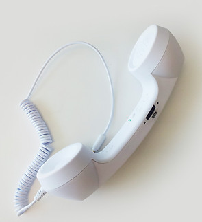 White Landline Earpiece