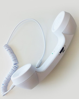 Blanc Oreillette Téléphone fixe