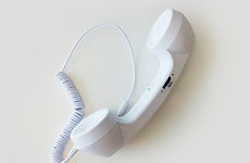 White Landline Earpiece