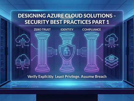Designing Azure Cloud Solutions with Security Best Practices Part 1