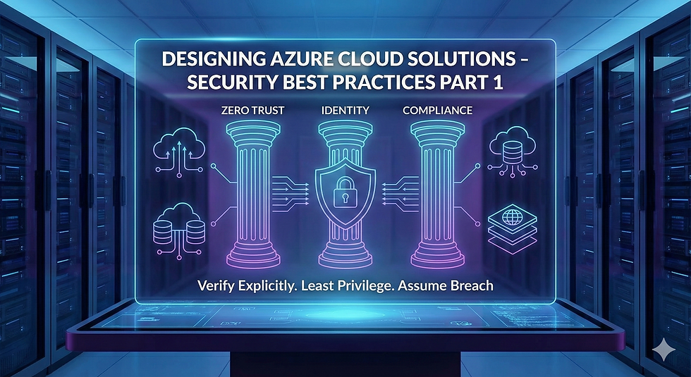 Designing Azure Cloud Solutions with Security Best Practices Part 1