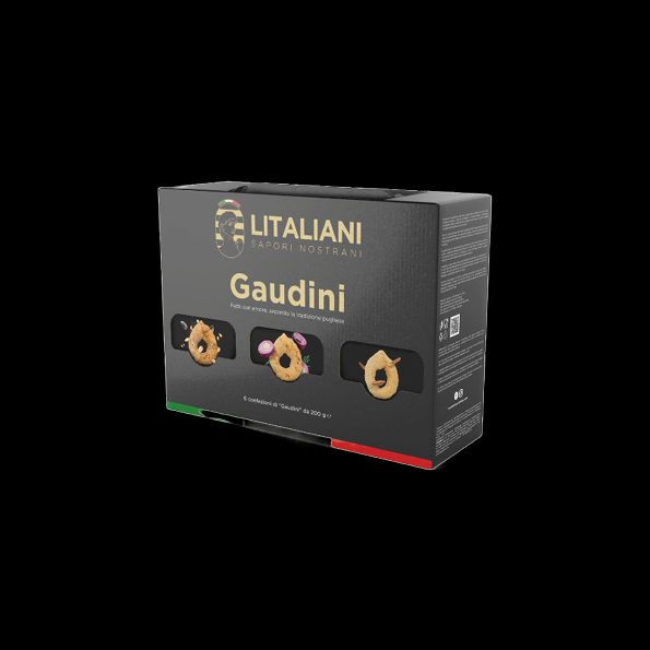 Box Gaudini – 6 Packungen Taralli 1200 g (6 Packungen à 200g)