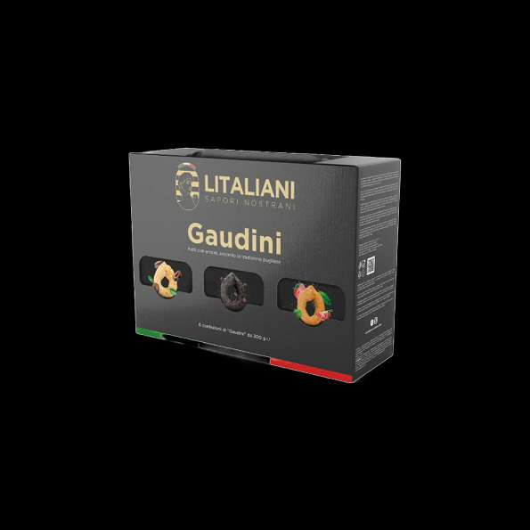 Box Gaudini – 6 Packungen Taralli 1200 g (6 Packungen à 200g)