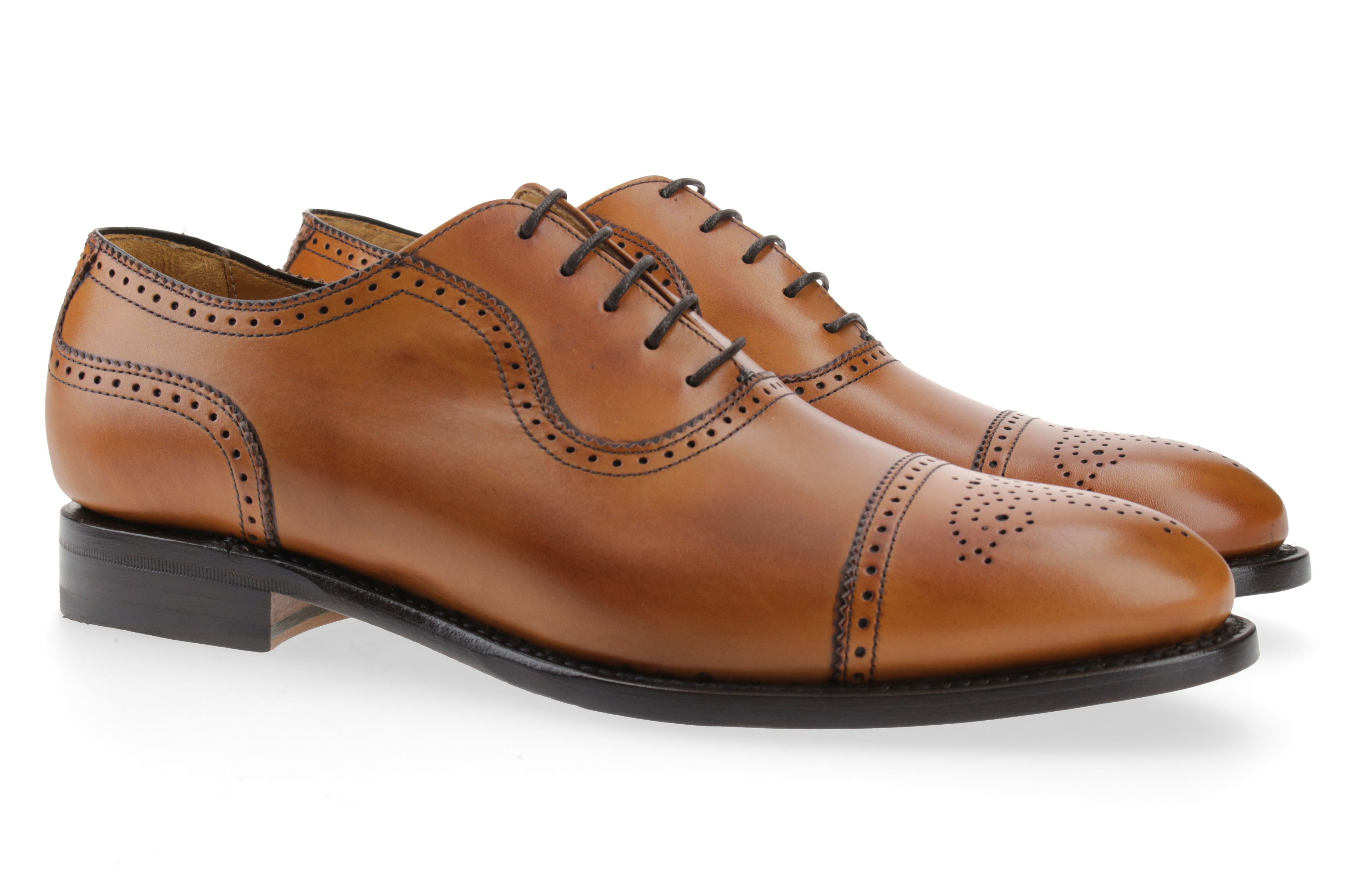 Berwick Oxford Semibrogue cocnac mit Ledersohle
