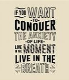 If you want to conquer the anxiety of life, live in the moment, live in the breath.