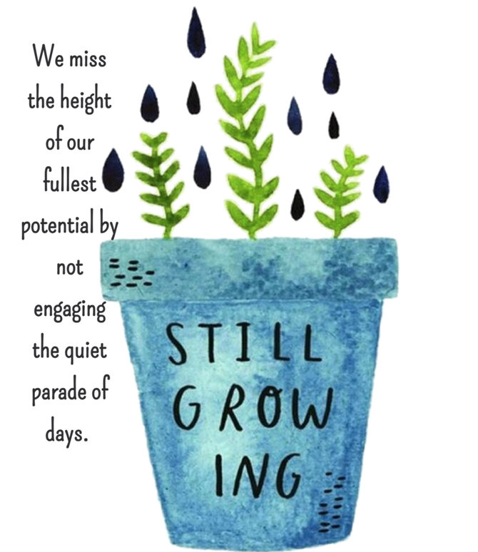 We miss the height of our fullest potential by not engaging the quiet parade of days. 