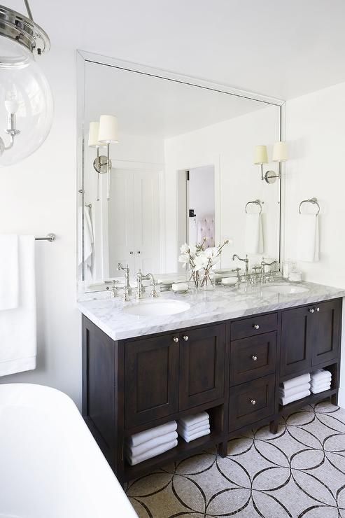 large mirror is small bathroom