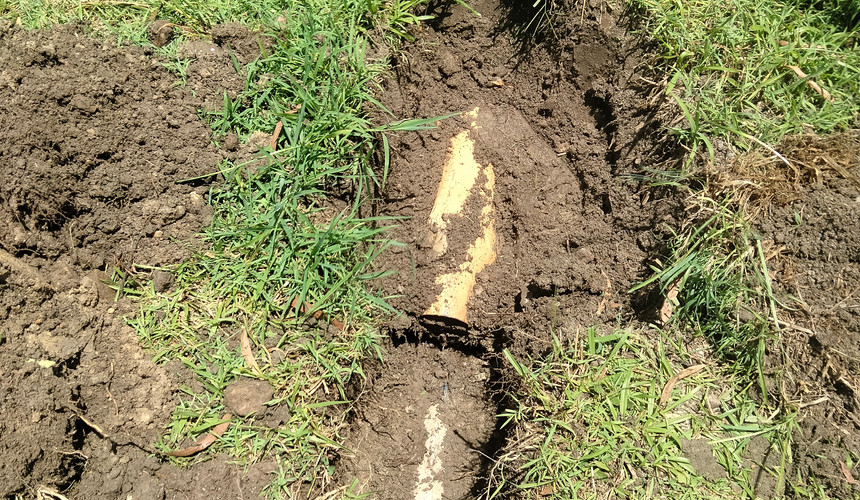 collapsed and broken drain gympie