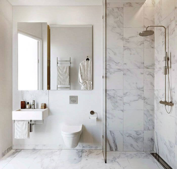 replace shower curtain with frameless glass panel