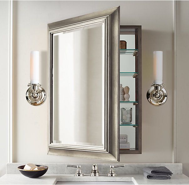 hidden bathroom cabinet design