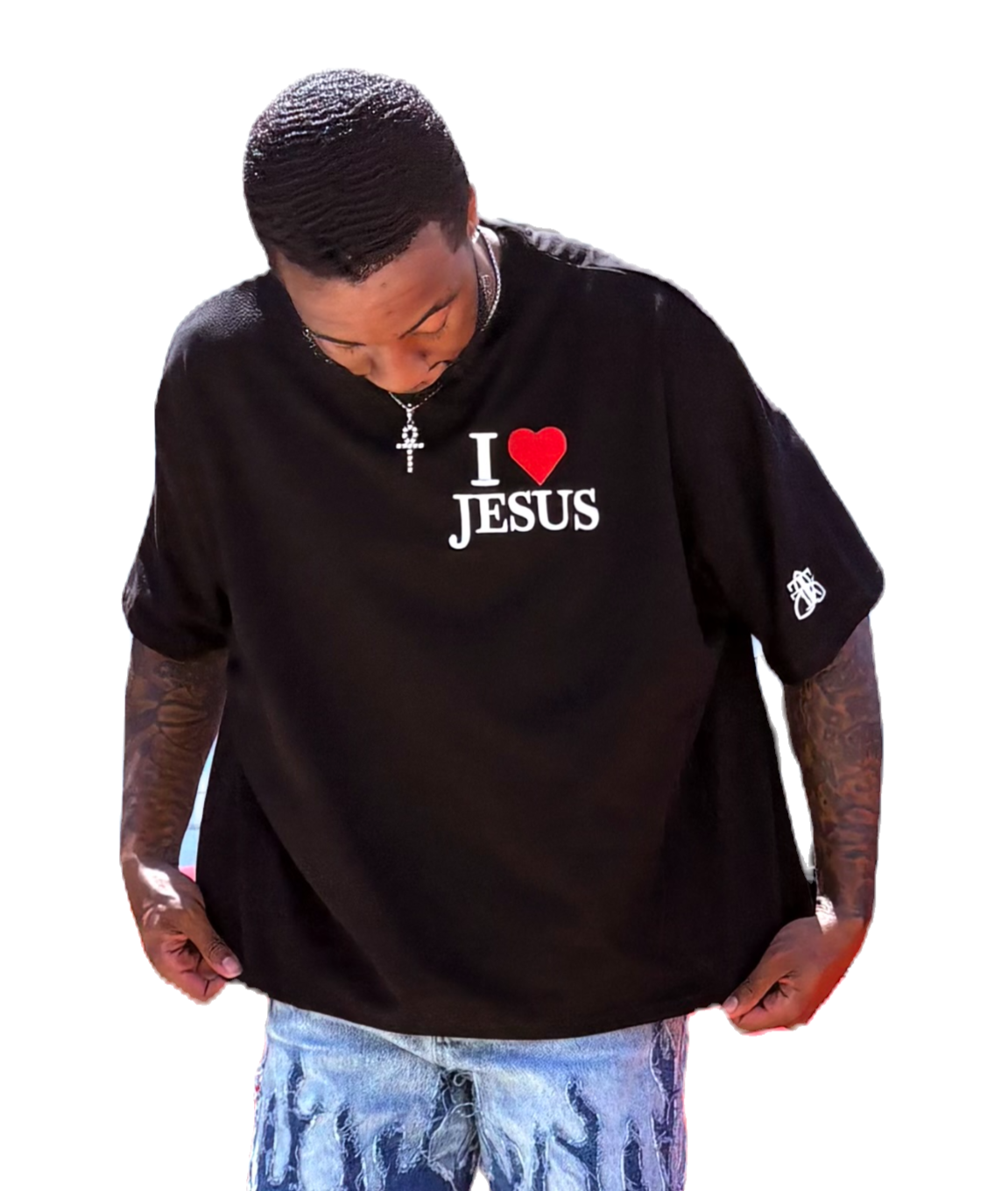 I LOVE JESUS Cropped Tee