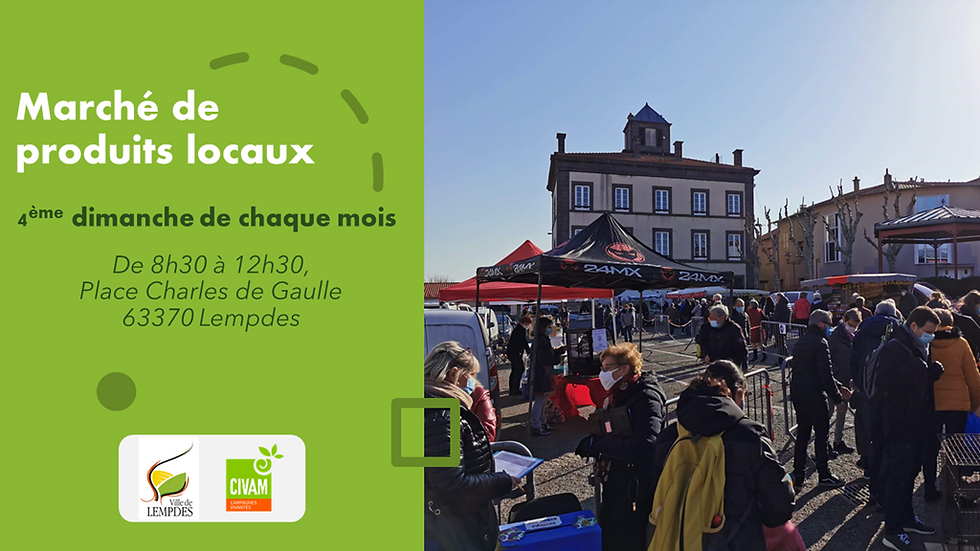 Marché de produits locaux à Lempdes