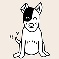 Illustrated happy dog by Wix