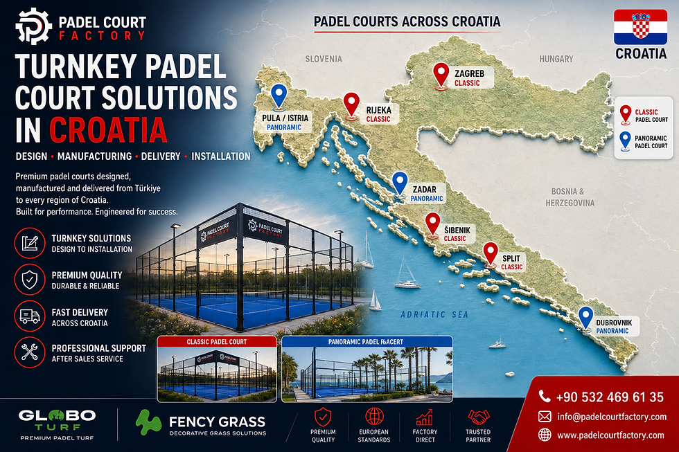Turnkey Padel Court Solutions in Croatia: From Zagreb to the Adriatic Coast