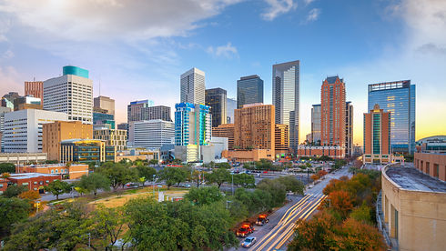 Houston, Texas, USA downtown park and skyline in the morning.jpg