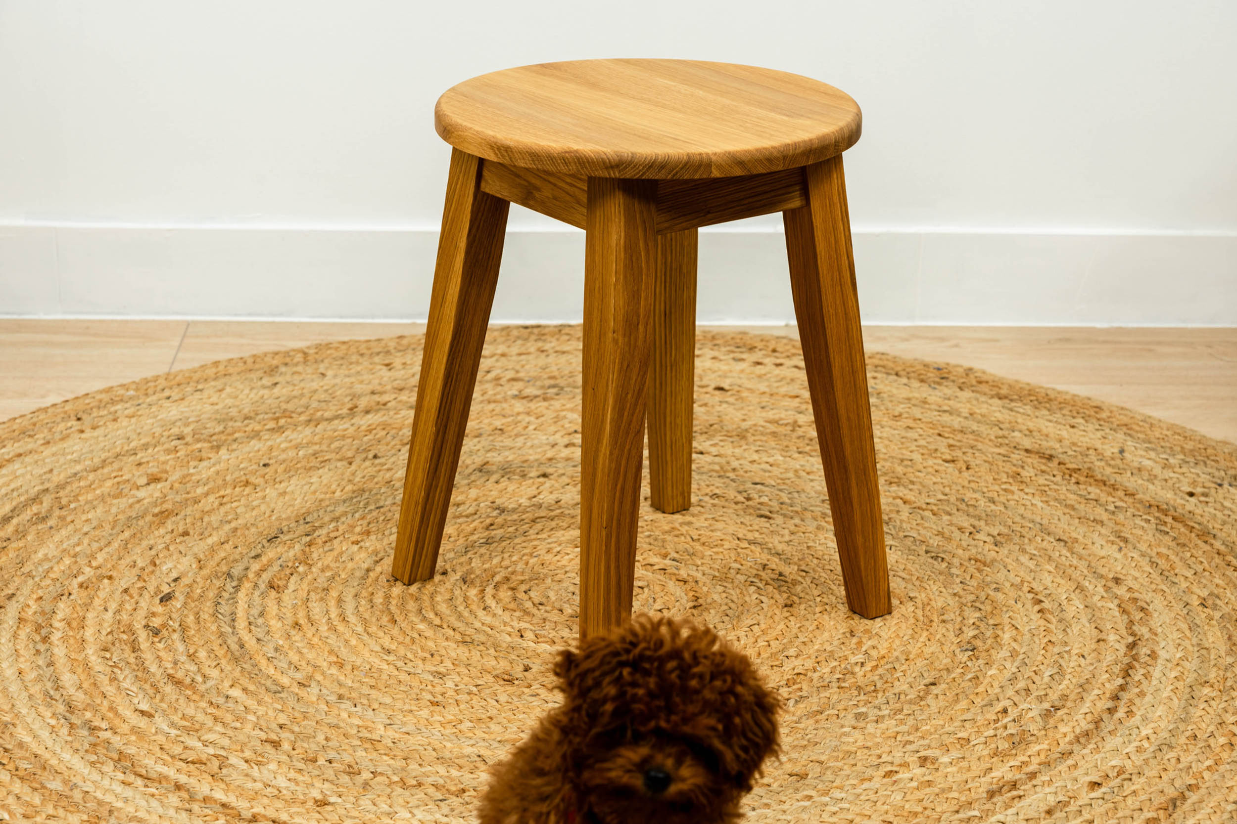 Taboret Renata Natural - Flax Oil stół i krzesło