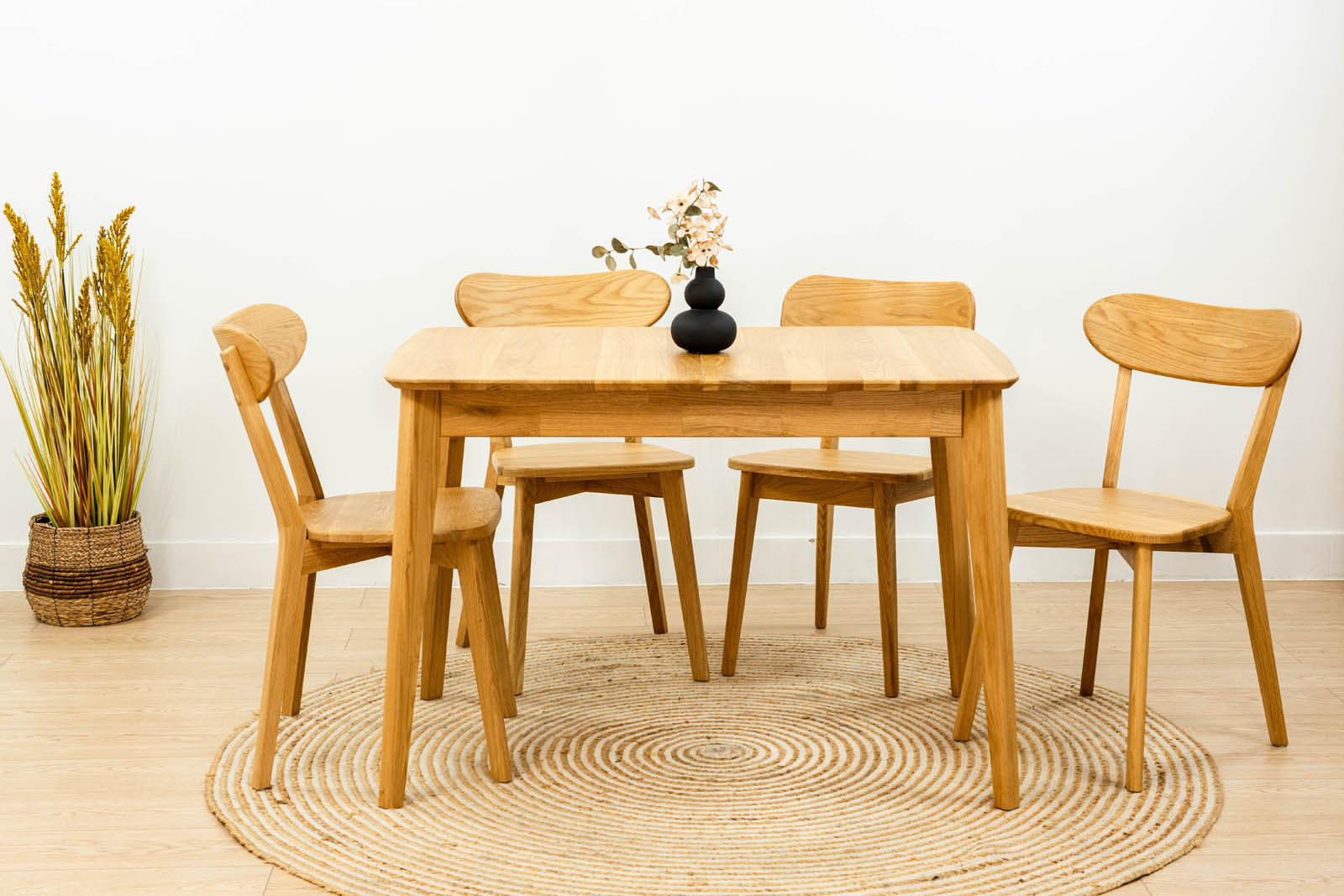 Stół dębowy Mila - lite drewno / wosk - STÓŁ I KRZESŁO - SALON MEBLOWY