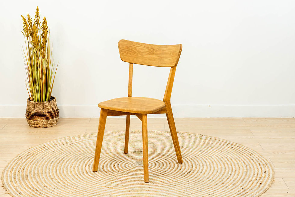 Krzesło dębowe Rubi - lite drewno / olej - STÓŁ I KRZESŁO - SALON MEBLOWY