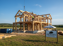 Custom home framing construction showing quality craftsmanship - Ontario residential building