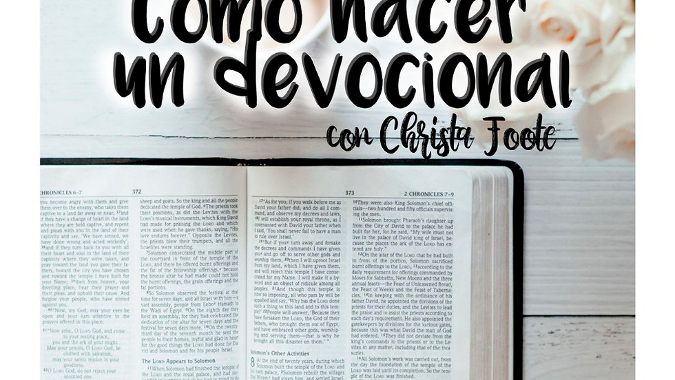 taller para damas Como hacer un Devocional
