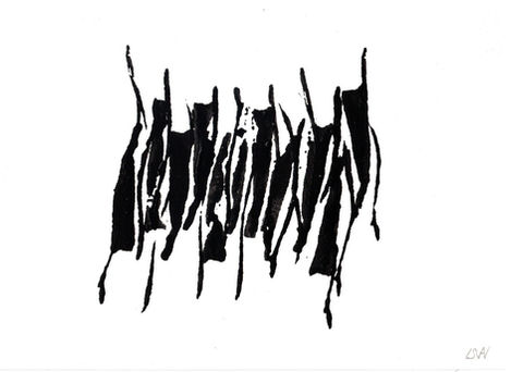 Partition I - 2025 - Encre de Chine sur papier - 14,8 x 21 cm
