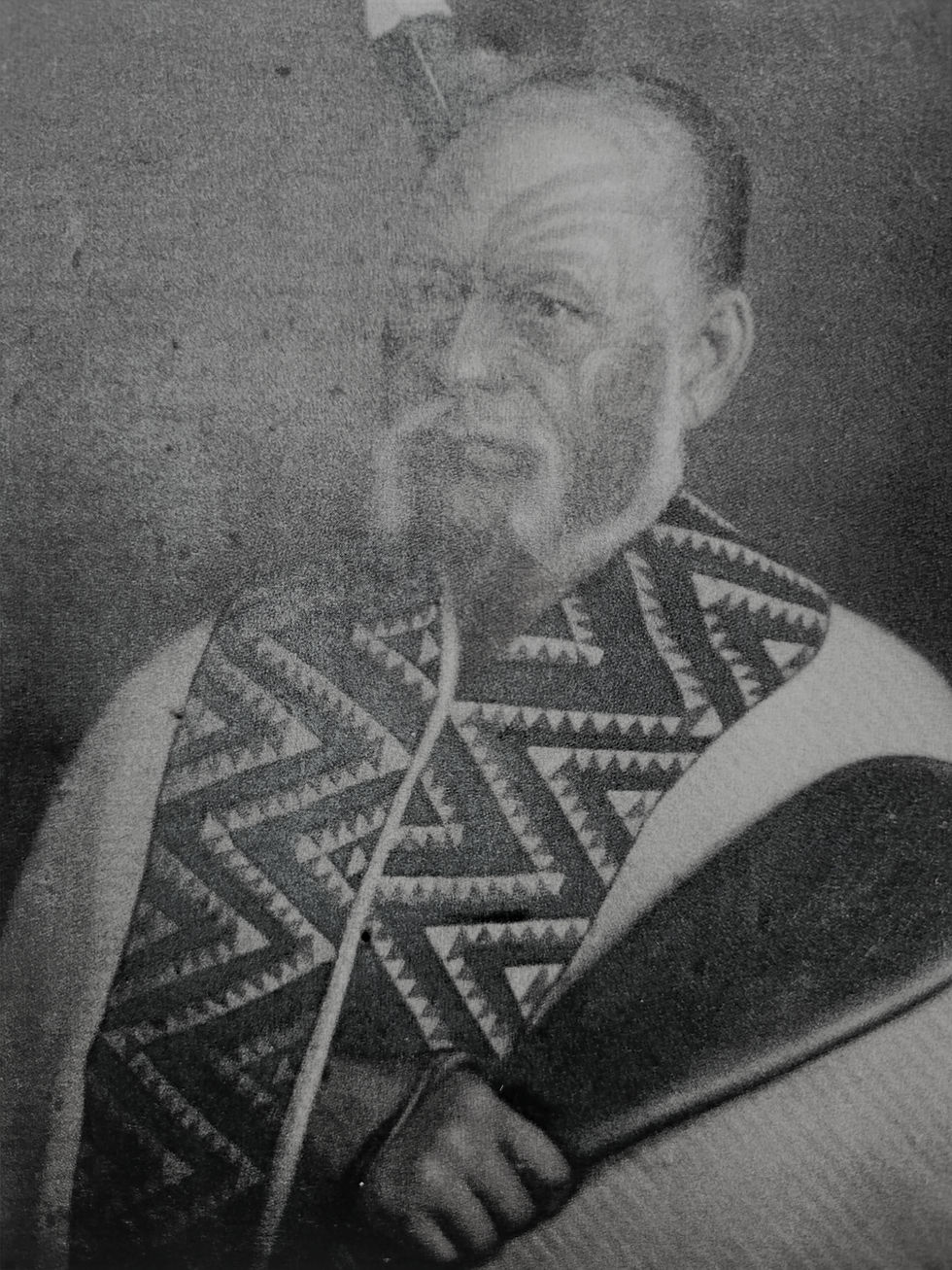 Matua Tupuna Matuaahu, Son of Paramount chief Te Wharerangi and Chieftness Rangikowaea of Motu-o-Puhi, Rotoaira.